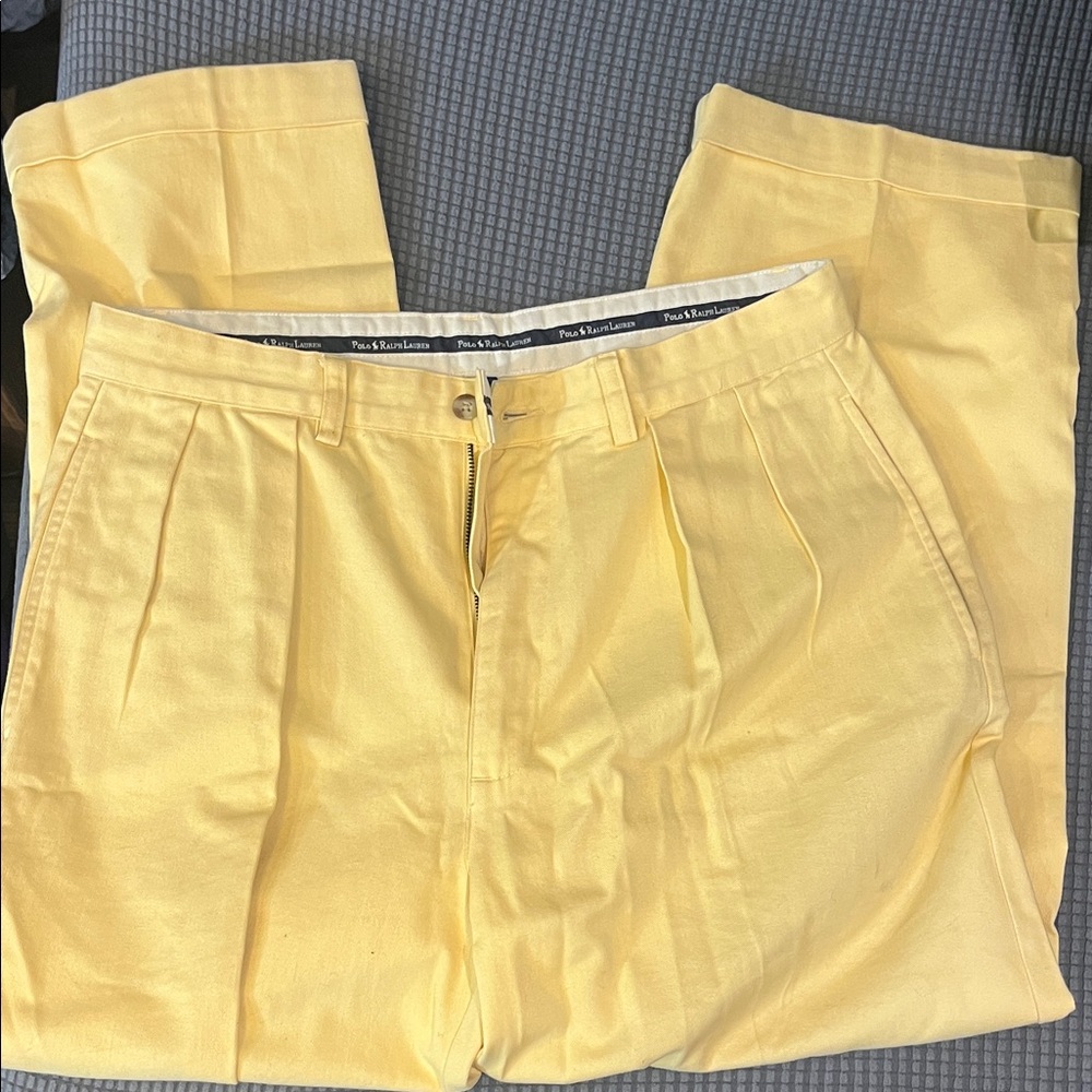 Polo by Ralph Lauren Men's Bright Yellow Chinos